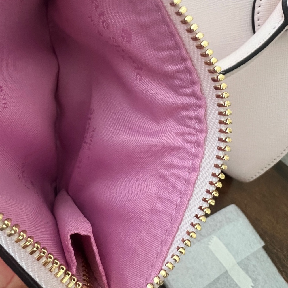 SET🩷 Kate Spade Madison Duffle Crossbody Bag & Wallet Heart Studs Powdered Sugar - Picture 10 of 16